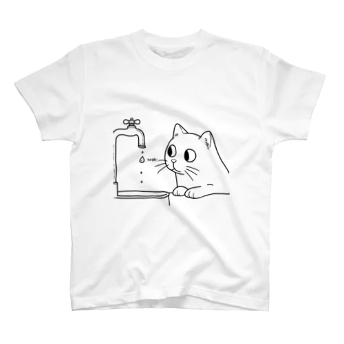 【ラインイラスト】ぽたぽたにゃんこ スタンダードTシャツ