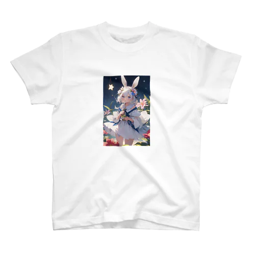 夜空のウサちゃん Regular Fit T-Shirt