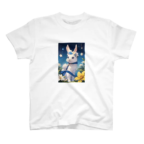 スターフラワーウサギ Regular Fit T-Shirt