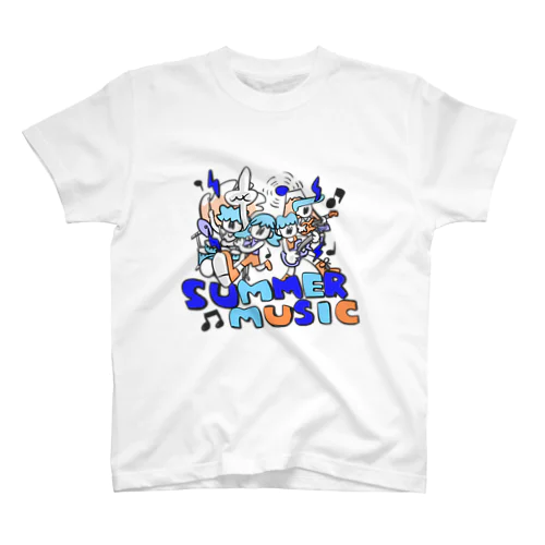 SUMMER MUSICーBLUE スタンダードTシャツ