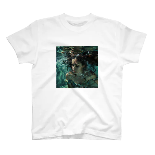 水中に潜る女性の姿　kouchan 1616 スタンダードTシャツ