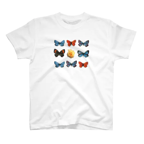 Rose in Butterflies スタンダードTシャツ