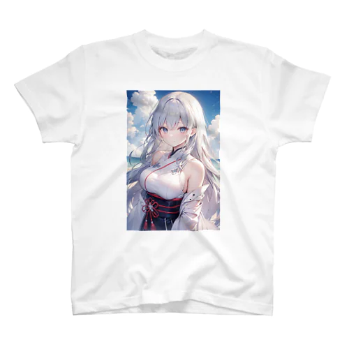 空が似合う美しい巫女 スタンダードTシャツ