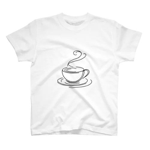 コーヒーカップのラインアート スタンダードTシャツ