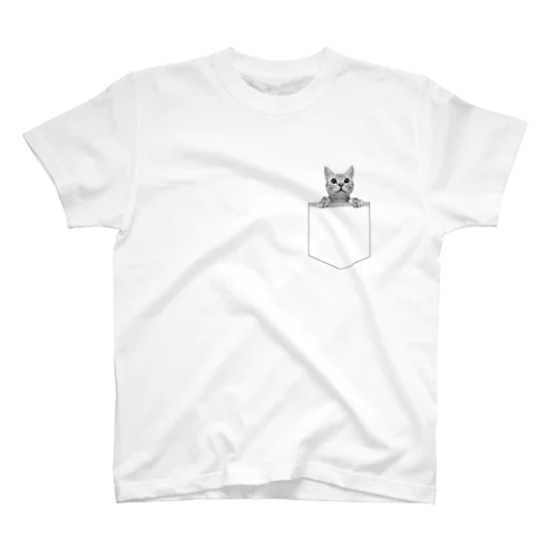 ポケットからにゃんこ Regular Fit T-Shirt