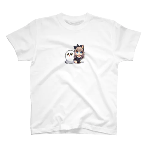 猫耳キャットガール＆ゴースト Regular Fit T-Shirt