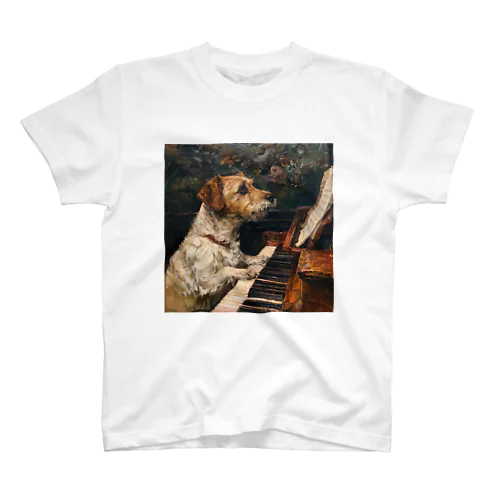 ピアノを弾く犬 Regular Fit T-Shirt