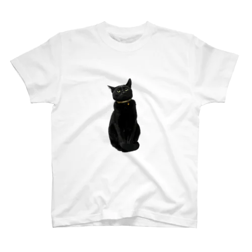 リアル黒猫マメちゃんグッズ Regular Fit T-Shirt