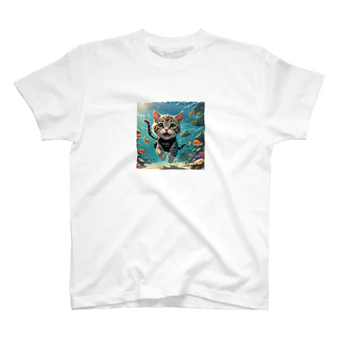 猫ダイバー スタンダードTシャツ