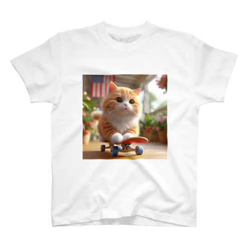 スケボーCAT Regular Fit T-Shirt