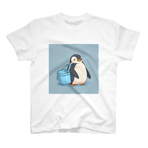 かわいいペンギンとおもちゃのバケツ スタンダードTシャツ