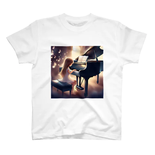 ピアノを弾く女の子 スタンダードTシャツ