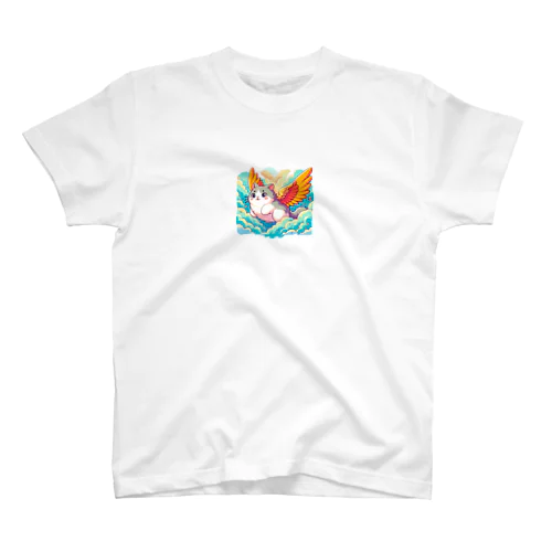 空飛ぶ猫アニメ風2 スタンダードTシャツ