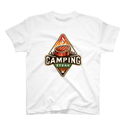 Camping Steak（キャンピング・ステーキ）06ステーキ菱形 スタンダードTシャツ