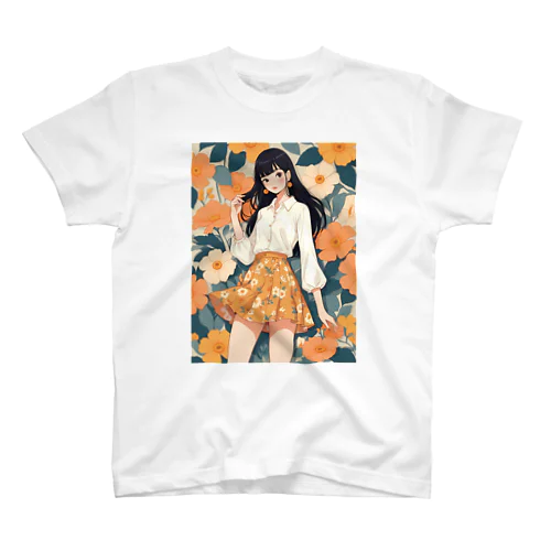 お花と女の子_00004 スタンダードTシャツ