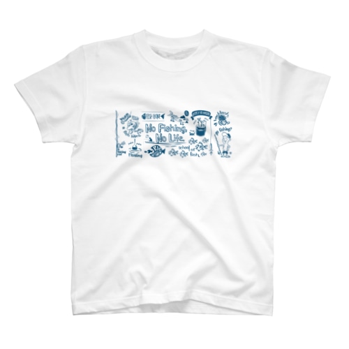 釣りが好きなんです_横描き Regular Fit T-Shirt