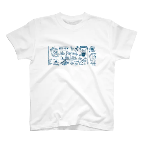 釣りが好きなんです_横描き Regular Fit T-Shirt