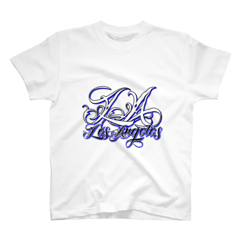 LA Los Angeles Tattoo Script スタンダードTシャツ