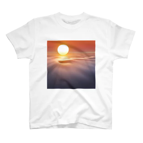 海と夕日 スタンダードTシャツ
