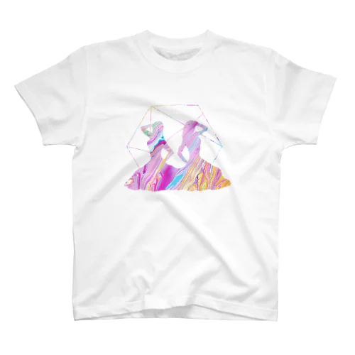 虹色に輝く美💜 Regular Fit T-Shirt