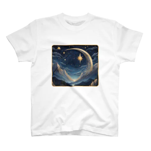 Starry Serenity Moonlight Regular Fit T-Shirt