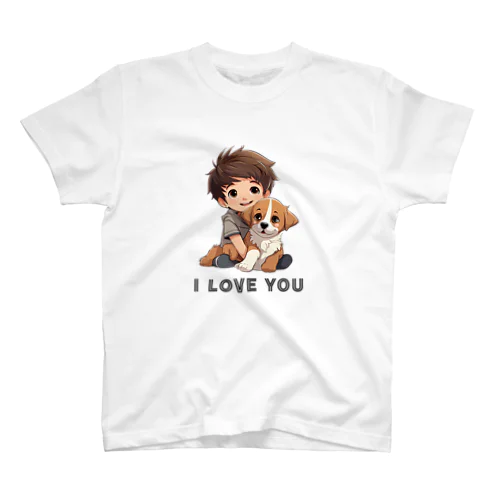 BOY & DOG, I LOVE YOU (14) スタンダードTシャツ