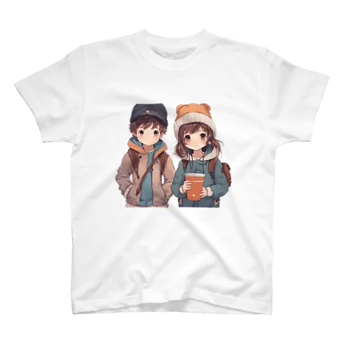 可愛い仲間達と少年と少女 スタンダードTシャツ