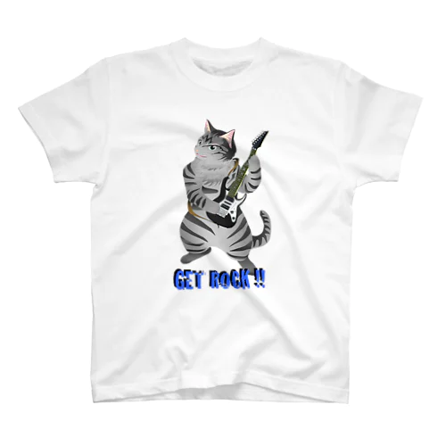 Get Rock 6 猫　guitarman7z スタンダードTシャツ