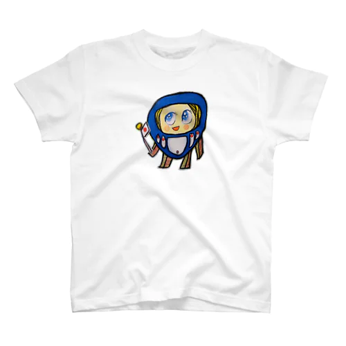 【ザビちゃん】青だるま Regular Fit T-Shirt