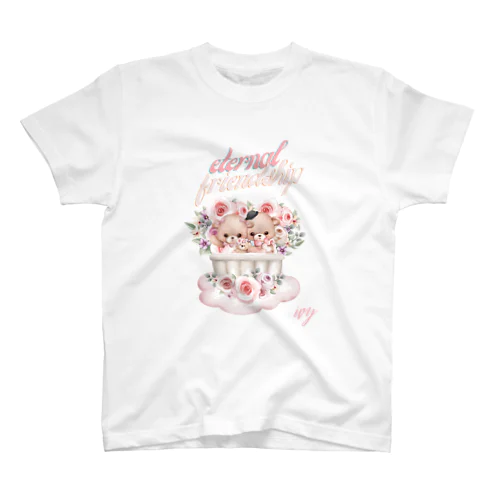 かわいいくまちゃんとお花 スタンダードTシャツ