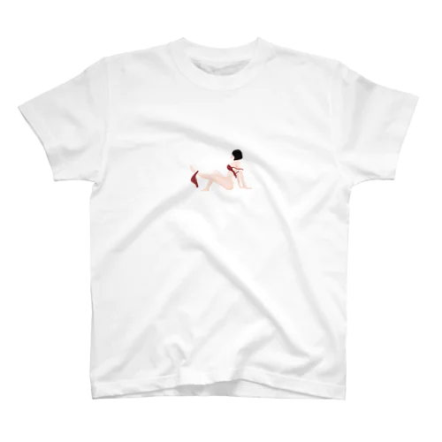 赤い下着の女の子 Regular Fit T-Shirt