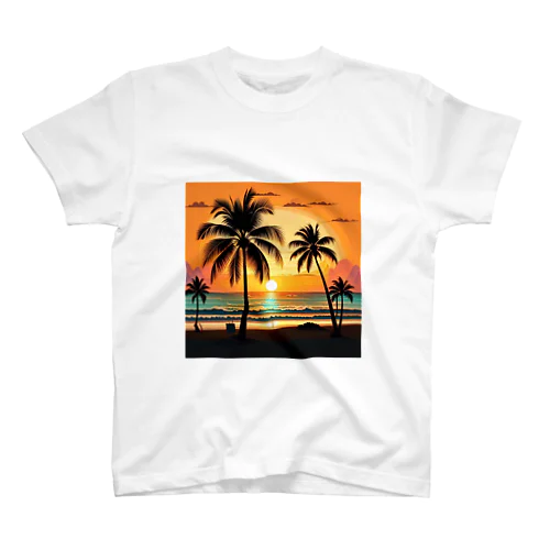 夕暮れ時の海 スタンダードTシャツ