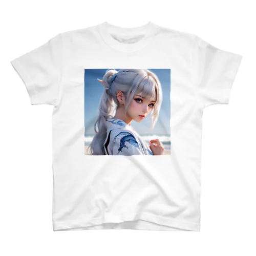 白髪和服美女シリーズ0001 スタンダードTシャツ