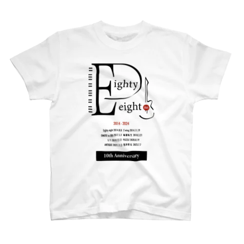 Eighty eight 10周年 アニバーサリーTシャツ【ホワイト】 Regular Fit T-Shirt