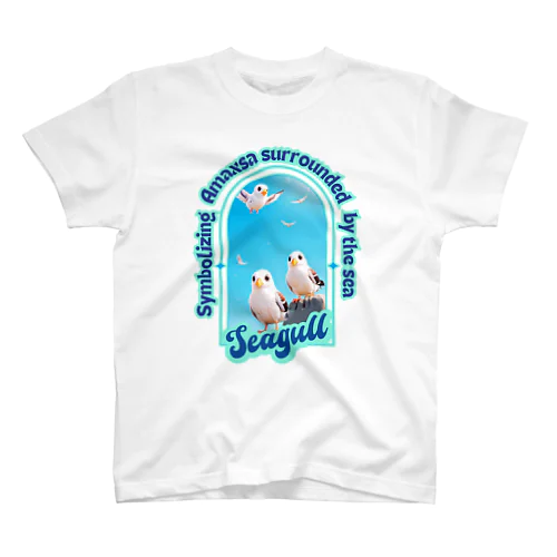 Amaxsaカモメ-seagull スタンダードTシャツ