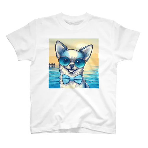 メガネ犬 スタンダードTシャツ