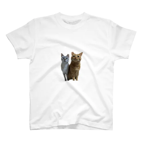 茶トラとシャムトラ　兄妹猫 Regular Fit T-Shirt