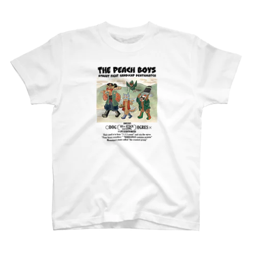 THE PEACH BOYS　最狂チーム桃太郎　黒文字 Regular Fit T-Shirt