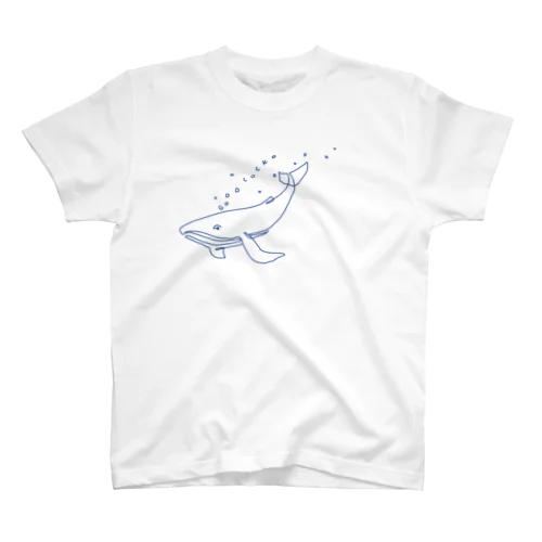 グッドラッククジラ(一筆描き) スタンダードTシャツ