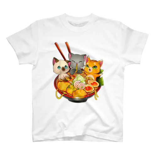 ラーメンキャット かわいい猫 アニメ オタク キャッツ 日本のヌードル ギフト Regular Fit T-Shirt