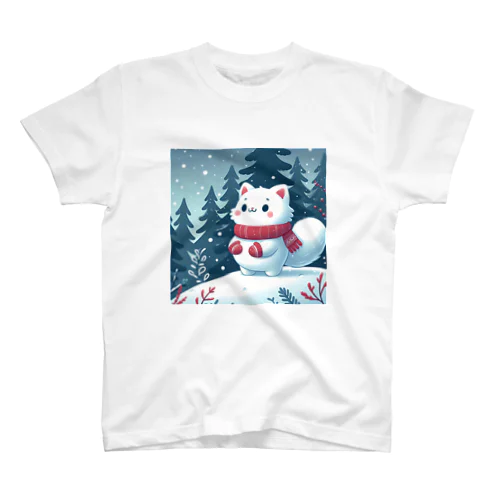 雪ねこ スタンダードTシャツ