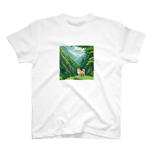 山に来た柴犬 Regular Fit T-Shirt