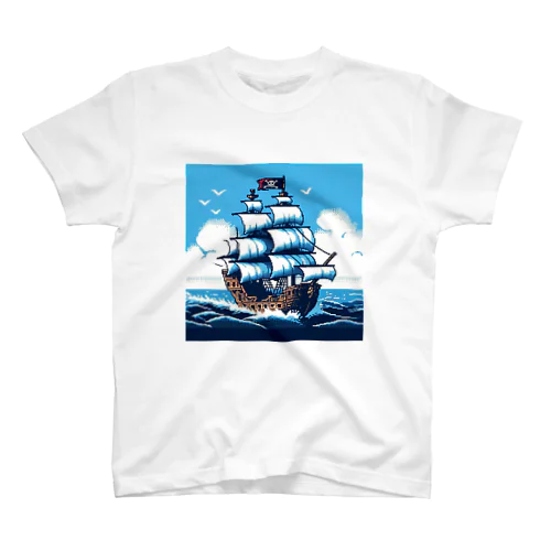 ピクセルアート　海賊船 Regular Fit T-Shirt