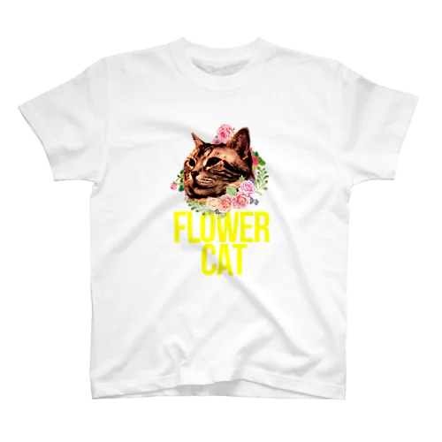 フラワーキャットのドラ猫ちゃん Regular Fit T-Shirt
