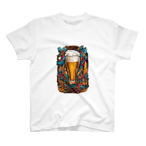 生ビール　デザインTシャツ　アート　グラフィック スタンダードTシャツ