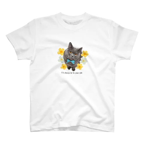 猫とリボンと花 スタンダードTシャツ