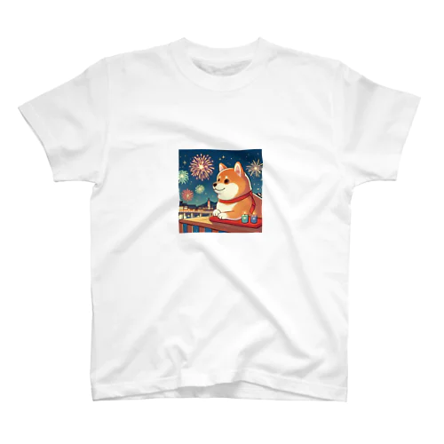 花火と犬 Regular Fit T-Shirt