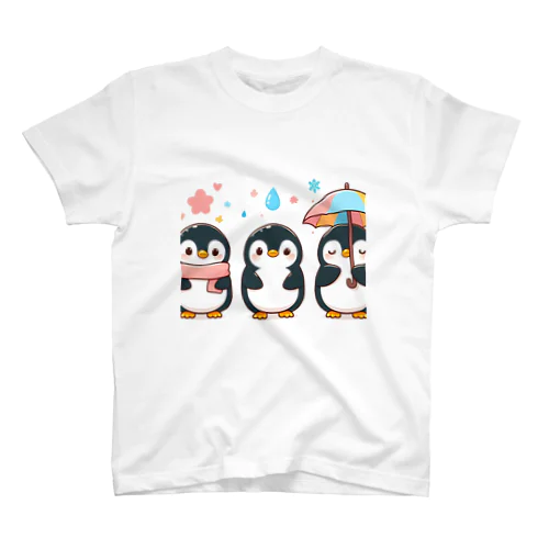 可愛いペンギントリオ スタンダードTシャツ