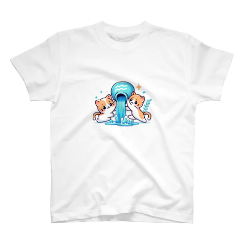 水瓶とネコ スタンダードTシャツ