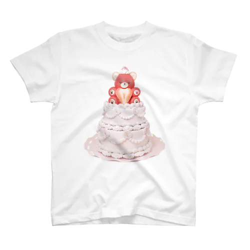 Cake bear red スタンダードTシャツ